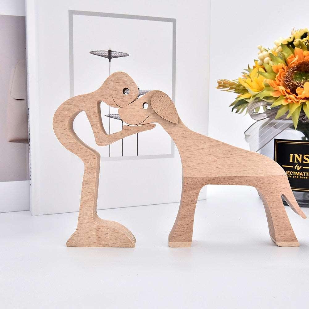 Wood Craft Figurine, Desktop Ornament Decoration Gift - Alartis